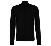 JOOP! Herren Strickjacke - JK-06Davis, Zipper, Stehkragen, Feinstrick, Wolle, uni Schwarz XL