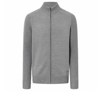 JOOP! Herren Strickjacke Zipper - Thilon, Feinstrick mit Struktur, Woll-Mix Grau XL