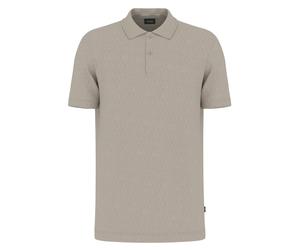 JOOP! Herren Strickpolo - Jorge, Baumwolle, Waffelstruktur Beige XL