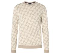 JOOP! Herren Strickpullover - Ravorono, Rundhals, Allover-Print XL Beige