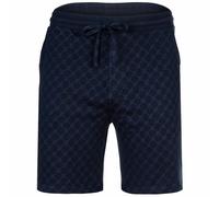 JOOP! Herren Sweatshorts mit Allover-Print - Leisure, kurze Hose, Cotton Stretch Blau 2XL
