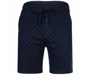 JOOP! Herren Sweatshorts mit Allover-Print - Leisure, kurze Hose, Cotton Stretch Blau / 2XL XXL Blau