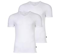 JOOP! Herren T-Shirts, V-Neck, 2er Pack - Everyday, Unterziehshirt, Cotton Stretch Weiß / S S Weiß