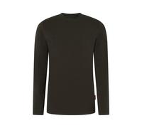Langarmshirt JOOP JEANS "Cedric", Herren, Gr. L, dunkelgrün, Single Jersey, Obermaterial: 95% Baumwolle, 5% Elasthan, unifarben, normal, Rundhals, Shirts Langarmshirt (56066125-L) dunkelgrün