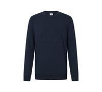 Sweatshirt JOOP JEANS "Alfonso", Herren, Gr. L, blau (dunkelblau), Sweatware, Obermaterial: 100% Baumwolle, unifarben, casual, klassisch normal, Rundhals, Langarm Rippbündchen, Sweatshirts, Logo in 3d