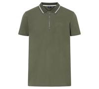 JOOP! JEANS Herren Poloshirt - Adam, Pique, Reißverschluss, Stretch, Kontraststreifen Grün S