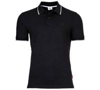 JOOP! JEANS Herren Poloshirt - Agnello, Polokragen, Streifen-Details, Baumwollmischung Schwarz S