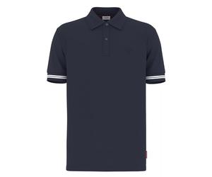 JOOP! JEANS Herren Poloshirt - Amare, Polokragen, Streifen-Details, Baumwollmischung Dunkelblau L