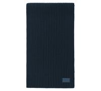 JOOP! JEANS Herren Schal - Francis, Strickschal, Rippe, Wollmix, uni Blau One size Blau