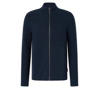 JOOP! JEANS Herren Strickjacke mit Stehkragen - Peeter, Baumwolle, Grobstrick, Zipjacke, Stehkragen, Reißverschluss Dunkelblau XL