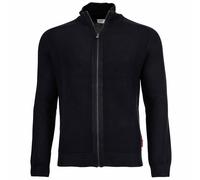 JOOP! JEANS Herren Strickjacke - Olegor, Baumwolle, Grobstrick, Zipjacke, Stehkragen, Reißverschluss L Blau