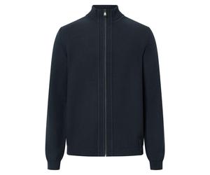 JOOP! JEANS Herren Strickjacke - Paulos, Stehkragen, Zipper, Baumwolle, uni XL Blau