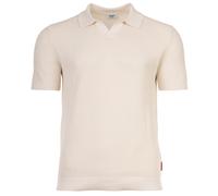 JOOP! JEANS Herren Strickpolo - Adrianor, Polokragen, Baumwolle, Waffelstrick L Weiß