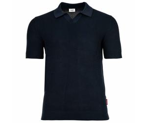 JOOP! JEANS Herren Strickpolo - Adrianor, Polokragen, Baumwolle, Waffelstrick XL Blau