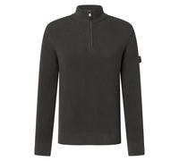 JOOP! JEANS Herren Strickpullover - Henrios, Grobstrick, Baumwolle, Half-Zipkragen, Bündchen, einfarbig L Grün