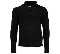 JOOP! JEANS Herren Strickpullover - Henrios, Grobstrick, Baumwolle, Half-Zipkragen, Bündchen, einfarbig XL Schwarz
