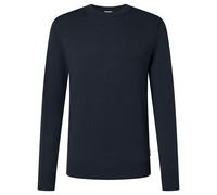 JOOP! JEANS Herren Strickpullover - Laurelor, Feinstrick, Wolle, Rundhals, Bündchen, einfarbig Dunkelblau / L L Blau
