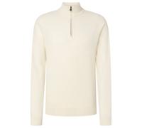 JOOP! JEANS Herren Strickpullover - Leminardo, Feinstrick, Troyer-Kragen, Wollmischung Creme / 2XL XXL Elfenbein