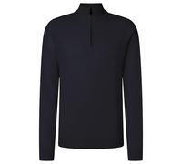JOOP! JEANS Herren Strickpullover - Leminardo, Feinstrick, Troyer-Kragen, Wollmischung Dunkelblau / XL XL Blau