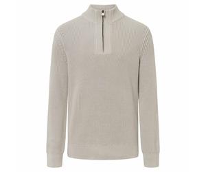 JOOP! JEANS Herren Strickpullover mit Troyer-Zip - Henrio, Zipjacke, Stehkragen, Reißverschluss 3XL Grau