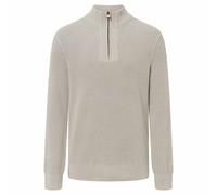 JOOP! JEANS Herren Strickpullover mit Troyer-Zip - Henrio, Zipjacke, Stehkragen, Reißverschluss Hellgrau 3XL