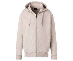 JOOP! JEANS Herren Sweatjacke - Cataldo, Kapuze, Reißverschluss, Logo Allover, Cotton S Elfenbein