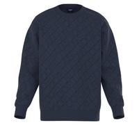 JOOP! Jeans Herren Sweatshirt - Cayetano, Sweater, Rundhals, Logo Allover, Cotton, blau, M Blau