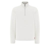 JOOP! JEANS Herren Sweatshirt mit Stehkragen - Akamu, Baumwolle, Half-Zipkragen, Bündchen, einfarbig Weiß XL