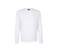 Langarmshirt JOOP JEANS "JJJ-33Alphis-L", Herren, Gr. XXL, weiß, Jersey, Obermaterial: 100% Baumwolle, clean, unifarben, regular fit normal, Rundhals, abgesteppt, Shirts Langarmshirt, mit Logostickere