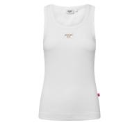 Tanktop JOOP JEANS "Tana", Damen, Gr. M, weiß, Jersey, Obermaterial: 100% Baumwolle, clean, unifarben, regular fit normal, tiefer Rundhals, Tops Tanktop, mit Logoprint (76854463-M) weiß