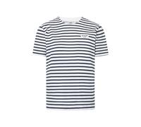 Rundhalsshirt JOOP JEANS "Teele", Damen, Gr. S, blau (dunkelblau), Single Jersey, Obermaterial: 100% Baumwolle, gestreift, mehrfarbig, gemustert, modisch, Rundhals, Kurzarm abgesteppte Kante, Shirts,