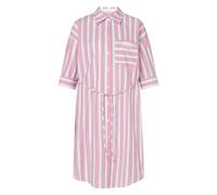 Hemdblusenkleid JOOP JEANS "Dua", Damen, Gr. L, N-Gr, open pink, Web, Obermaterial: 100% Baumwolle, loose fit knieumspielend, Manschette, Kleider, klassische H-Linie, im Streifen-Design (84625812-L) o