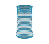 Tanktop JOOP JEANS "Tiani", Damen, Gr. M, turquioseaqua, Rippware, Obermaterial: 94% Baumwolle, 6% Elasthan, regular fit, Rundhals, Tops Tanktop, im Streifendesign (93166346-M) turquioseaqua