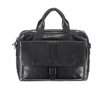 JOOP! - Joop Loreto Kreon Briefbag 2RV mit Laptopfach echt Rindleder schwarz Schwarz