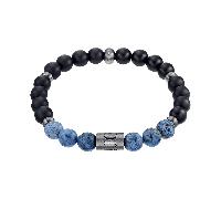 JOOP! Herren Armband 2033995 Edelstahl, Achat und Durmortierit
