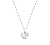 Kette mit Anhänger JOOP "Kreis", silber (silberfarben, kristallweiß), Halsketten, Damen, Silber 925 (Sterlingsilber), L: 45 B: 1,4mm, Kette mit Anhänger, mit Zirkonia (synth.), B:1,4mm (22460626-0)