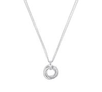 JOOP! Kette mit Anhänger für Damen, Silber 925, mit Zirkonia, 42+3 cm, silber, Geschenkidee, kommt in Schmuck Geschenk Box, 2040543
