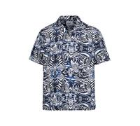 JOOP! Kurzarmhemd Herren Kurzarm Viskose blau, XXL