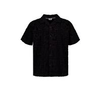 JOOP! Kurzarmhemd Herren Regular Fit Kurzarm Baumwoll-Frottee schwarz, M