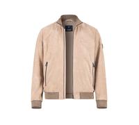 JOOP! Lederblouson Herren Stehkragen Ziegenvelours beige, 48 (S)