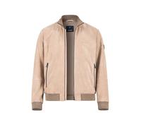 JOOP! Lederblouson Herren Stehkragen Ziegenvelours beige, 52 (L)
