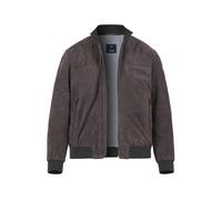 JOOP! Lederblouson Herren Stehkragen Ziegenvelours grau, 52 (L)