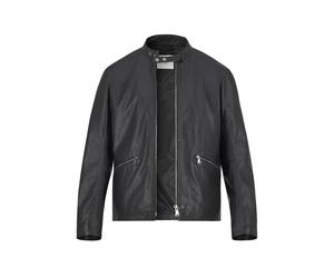 JOOP! Lederjacke Herren Stehkragen Lammnappa schwarz, 50 (M)