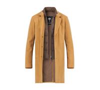 JOOP! Mantel Herren Reverskragen Wolle beige, 52 (L)