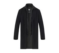 JOOP! Mantel Herren Reverskragen Wolle schwarz, 52 (L)