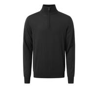 Strickpullover mit Troyer-Kragen Modell 'Dario' L men Black