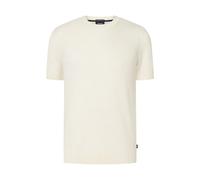 Kurzarmpullover JOOP "Elio", Herren, Gr. L, natural, Strick, Obermaterial: 100% Baumwolle, unifarben, regular fit normal, Rundhals, eingesetzt gerader Abschluss, Pullover, Regular fit mit Rundhalsauss