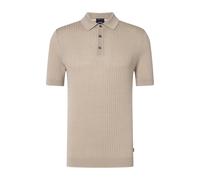 JOOP! Herren Stickpolo -Vanceo, Baumwolle, Struktur mit Streifenoptik Beige XL