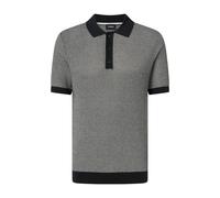 Poloshirt JOOP "Brianoro", Herren, Gr. M, dunkelblau, Strick, Obermaterial: 100% Baumwolle, unifarben, normal normal, Rundhals, eingesetzt Bündchen, Shirts, Regular fit mit Polokragen (25157264-M) dun
