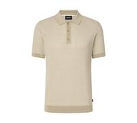 Poloshirt JOOP "Brianoro", Herren, Gr. XL, beige (light beige), Strick, Obermaterial: 100% Baumwolle, unifarben, normal normal, Rundhals, eingesetzt Bündchen, Shirts, Regular fit mit Polokragen (11812